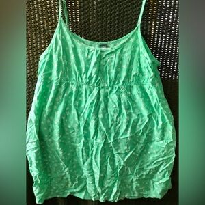 Wild Fable Women’s Green w/White Flower Mini Dress Spaghetti Strap; Size M